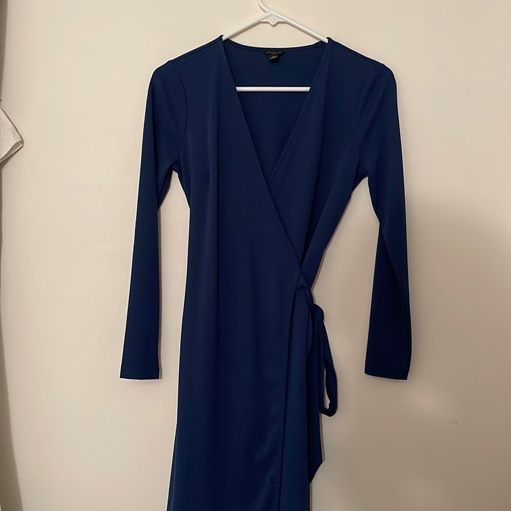 Ann Taylor Deep Blue Wrap Dress